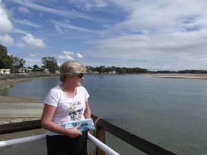 Waiting for our coffee order @ Toogoom