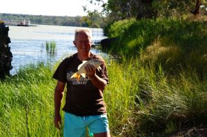 Rod with his catch on the Murray