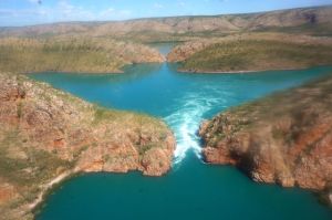 One section of the Horizontal Falls - its nature but it's scary