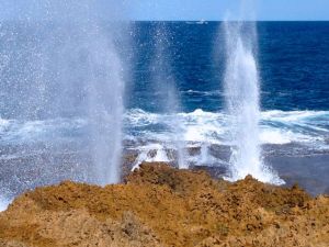 The blowholes at Point Quobba north of Carnarvon