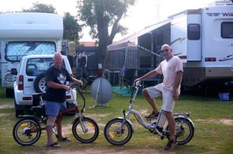 Road and Steve heading off on an early morning ride at Jurien Bay