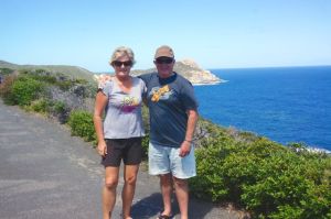 The Captain and the Navigator on their cliff walk in the Torndirrup National Park