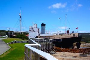 The last whaling boat, Cheyne II, at the Albany Whaling Station