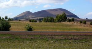 Mount Elephant standing guard over Derrinallum and Deep Lake