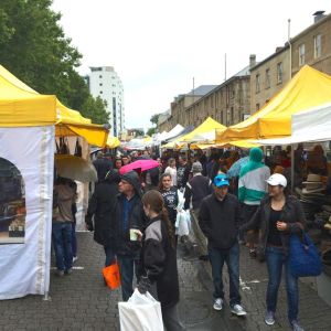 The Salamanca Markets - yep! it's still raining